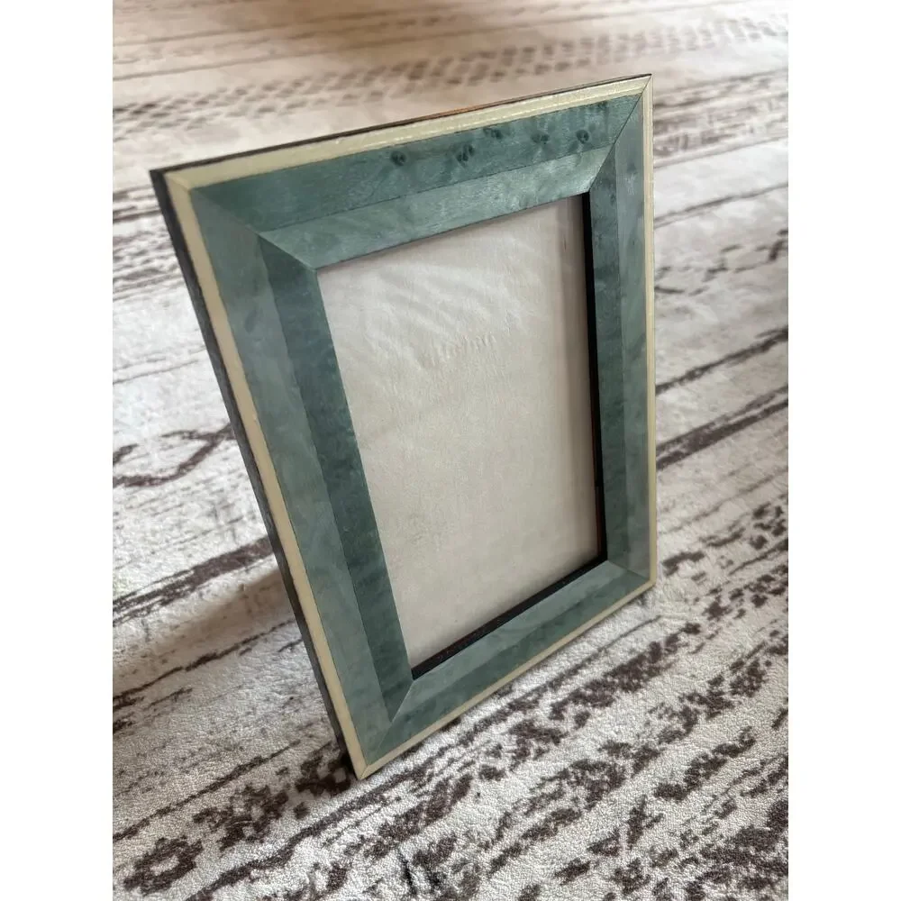 Natalini Made in Italy Wooden Marquetry Lacquered Frame Turquoise Blue